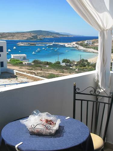Homemade breakfast served with a sea view